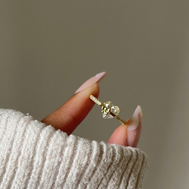 Bow Heart Ring