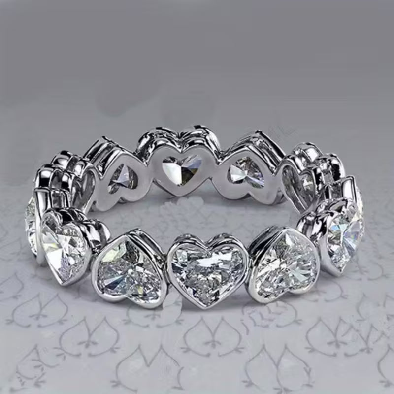 Silver Infinity Hearts Ring